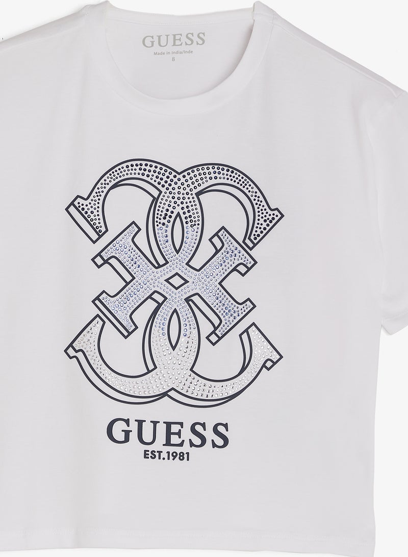 GUESS Youth Graphic Crew Neck T-Shirt - Image 3